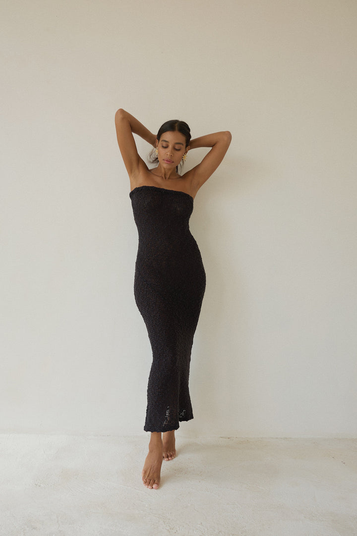 ELV KNIT DRESS noir