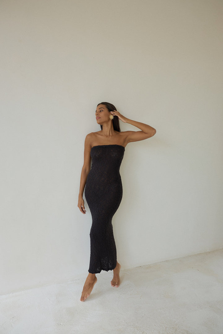 ELV KNIT DRESS noir