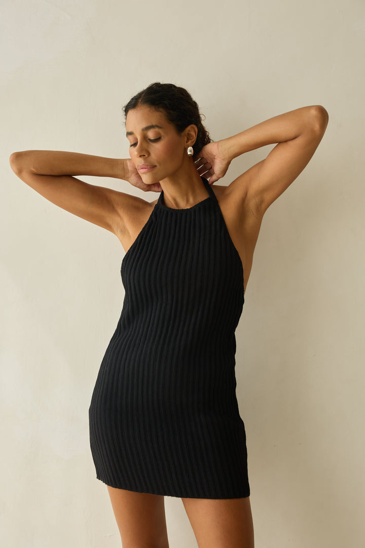 Mini Halter Dress noir