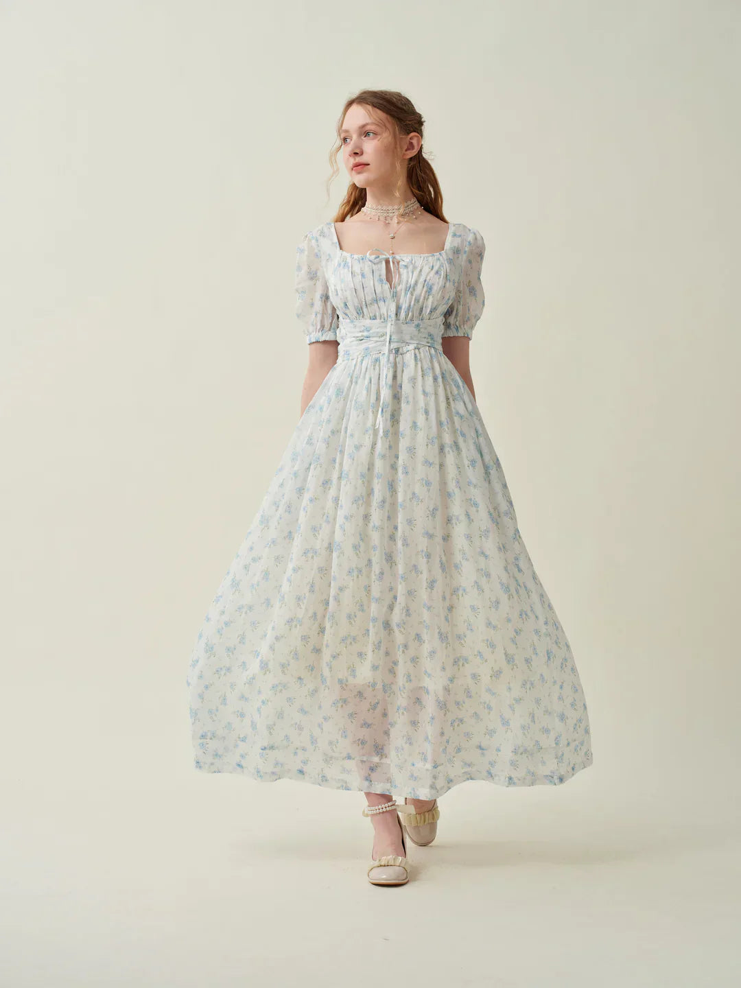 BERGAMOTE 20 |Floral Linen Dress