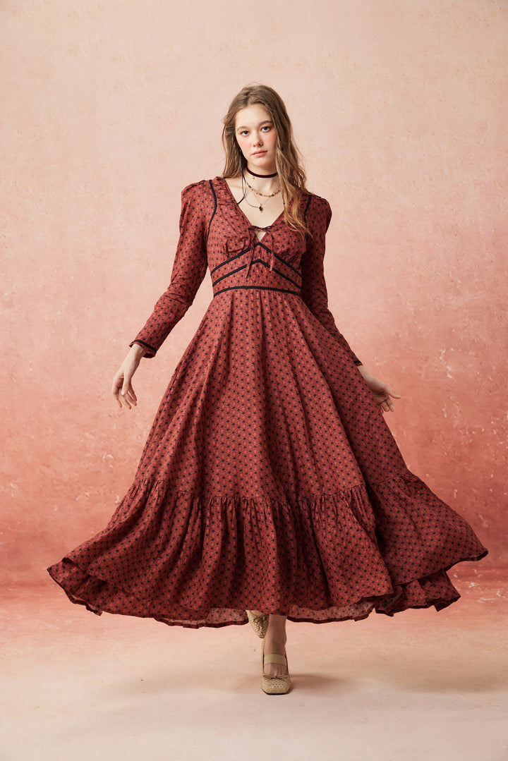 Chelse 19 |Longsleeved Linen Dress Gown