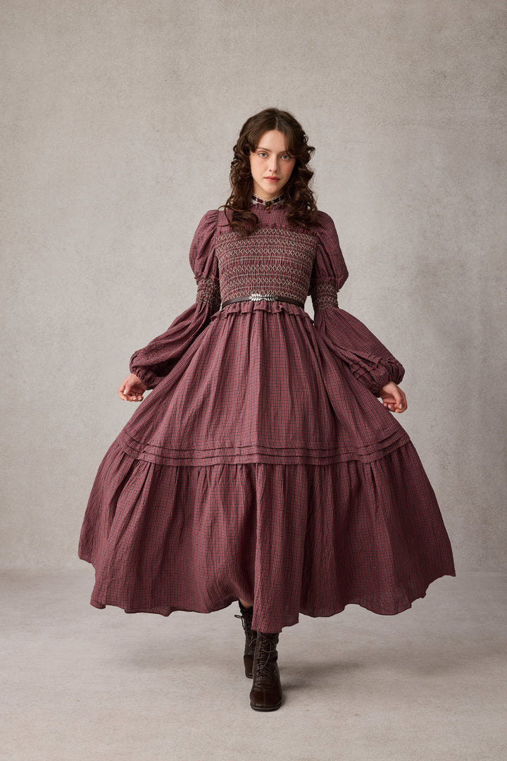 Jane 33 |Edward Smocking Linen Dress Chemise