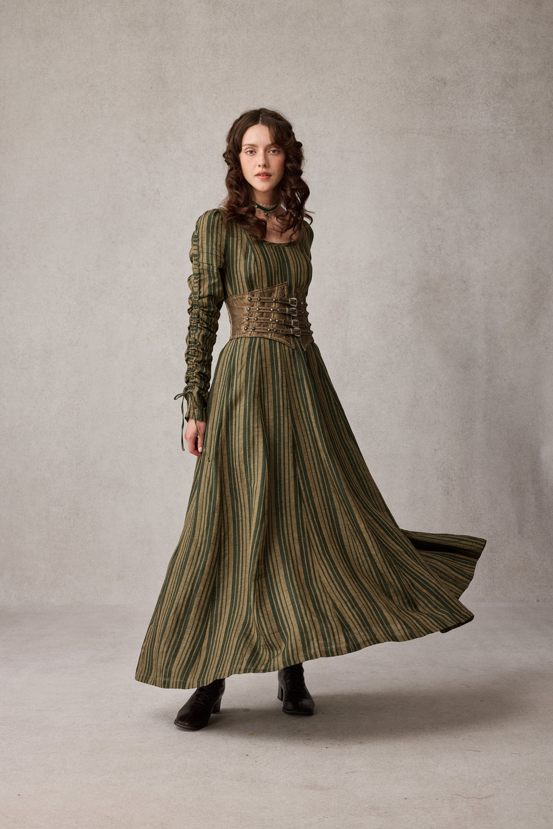 Crystal 17 | Victorian maxi linen dress