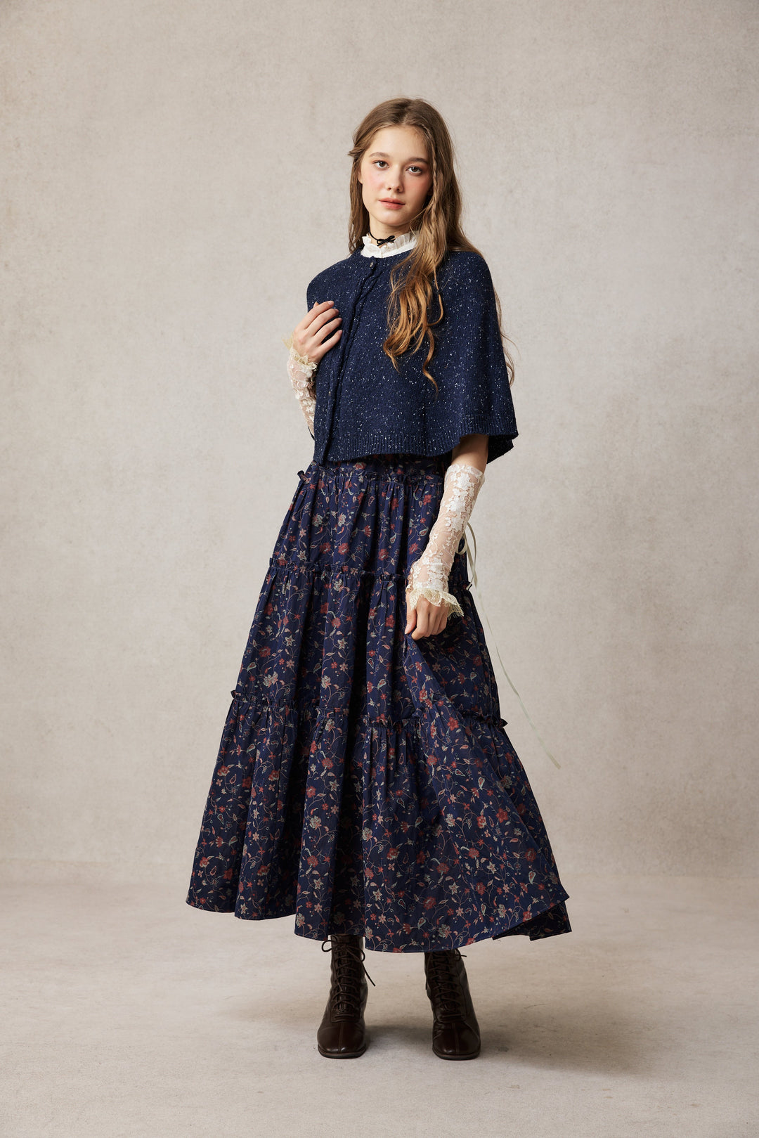 Úrsula 24 | Vintage linen Tiered Dress