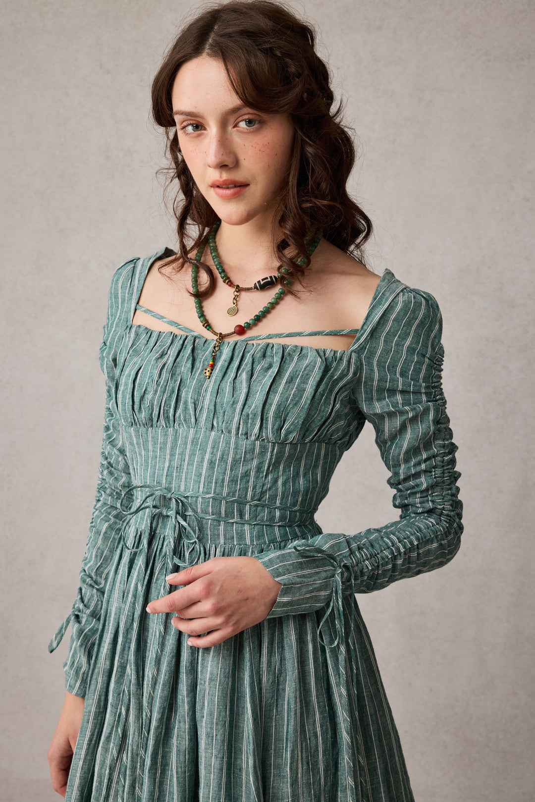 Monette 27 | Corset Linen Dress