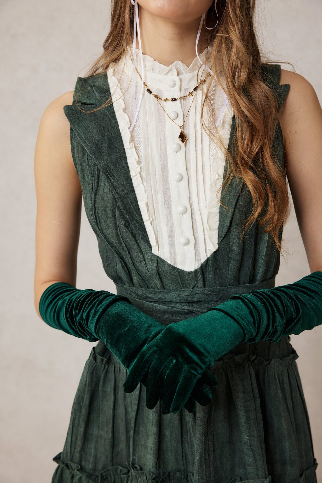 Úrsula 24 | Vintage linen Tiered Dress