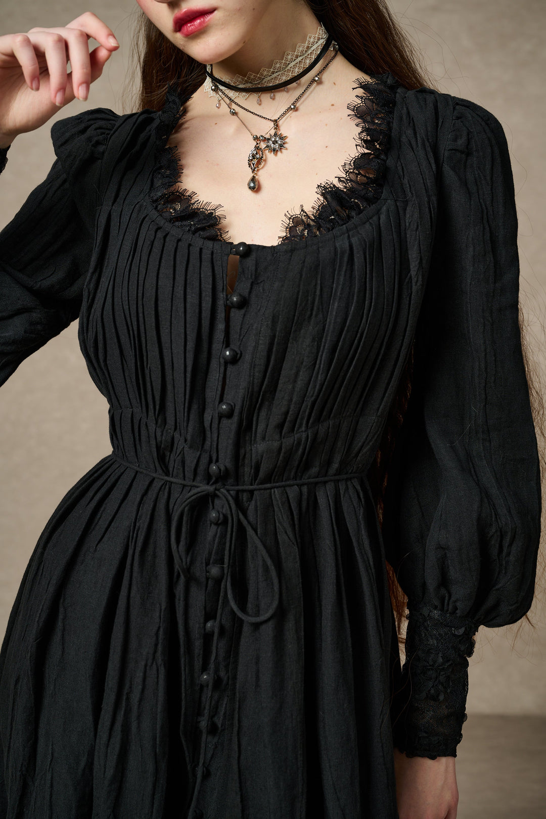 Josefina 19 | Dreamy Pleated Linen Dress Gown