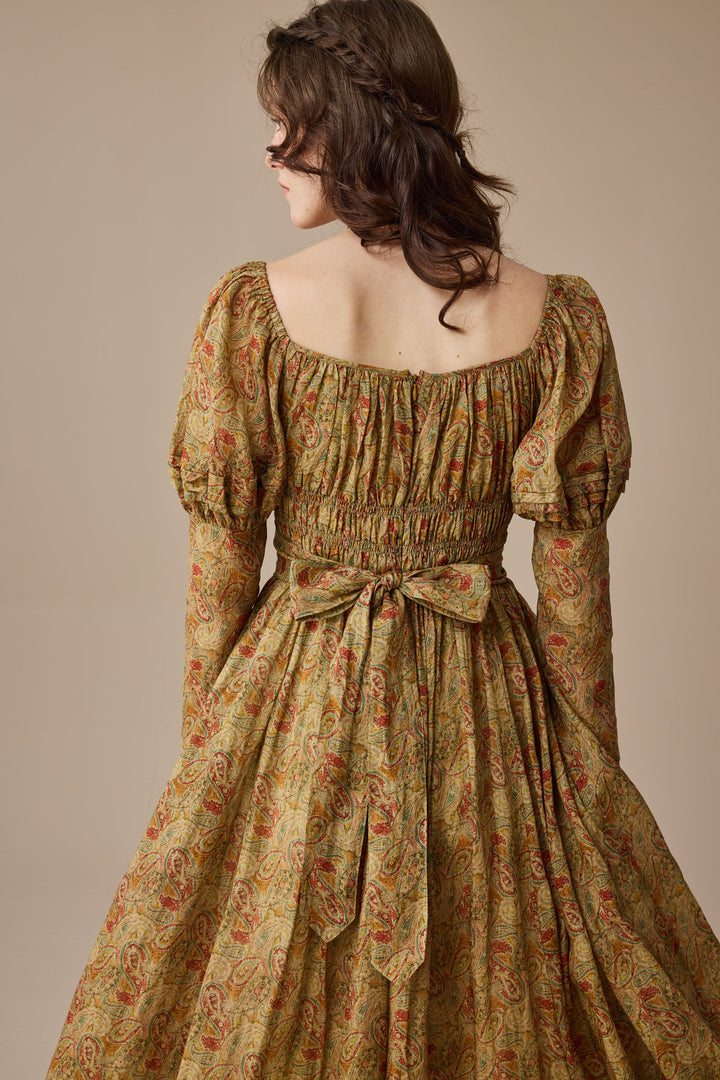 Paisley 11 | Elegant Floral Linen Dress