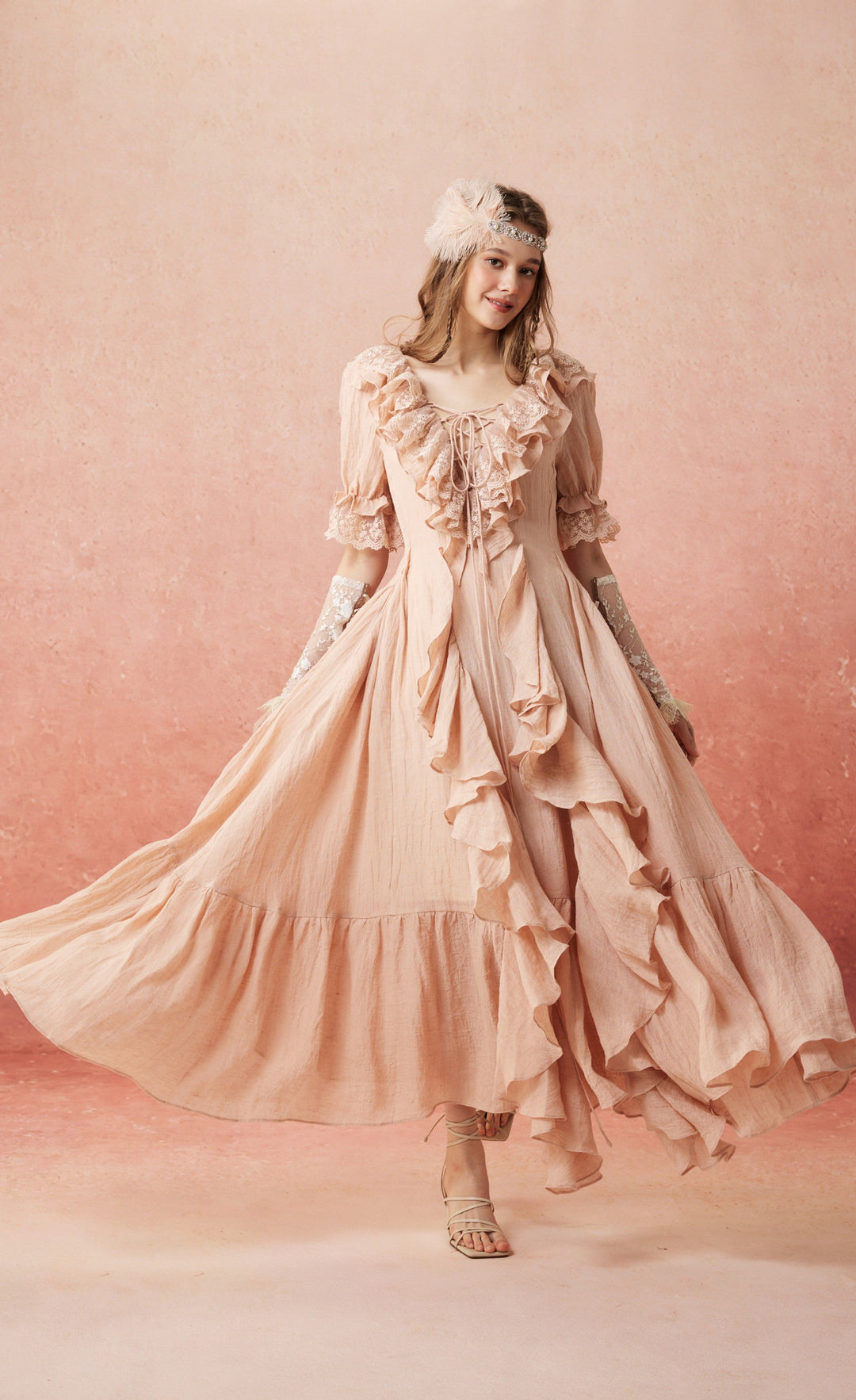 Dewdrops 16 | Maxi Linen Dress Gown