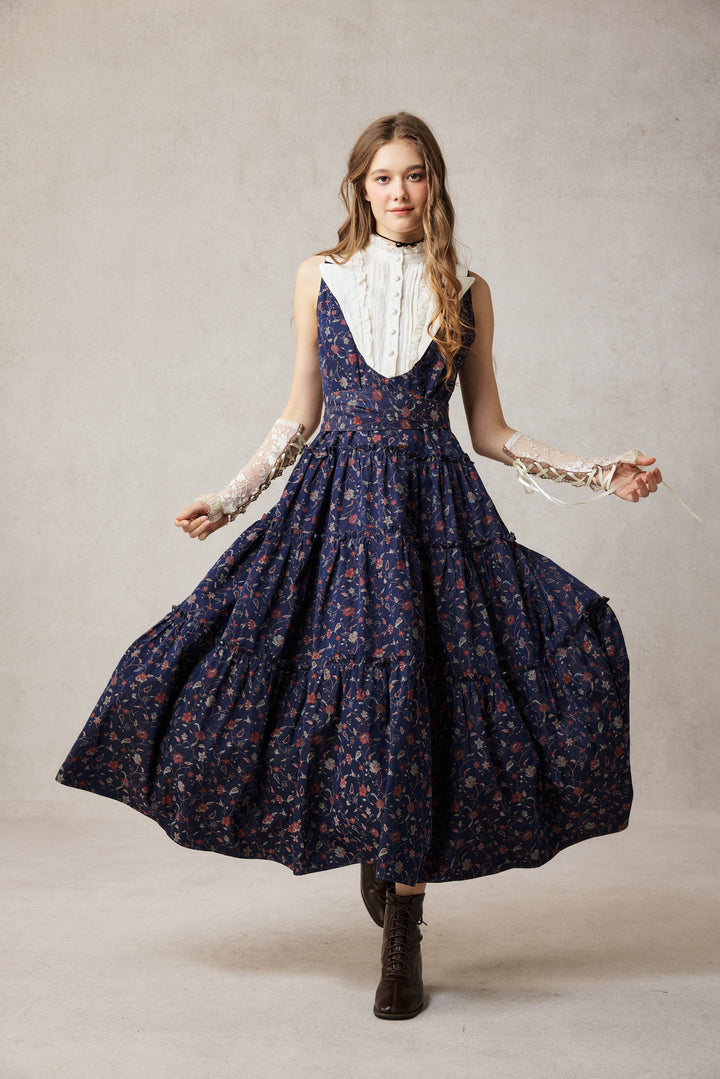 Úrsula 24 | Vintage linen Tiered Dress