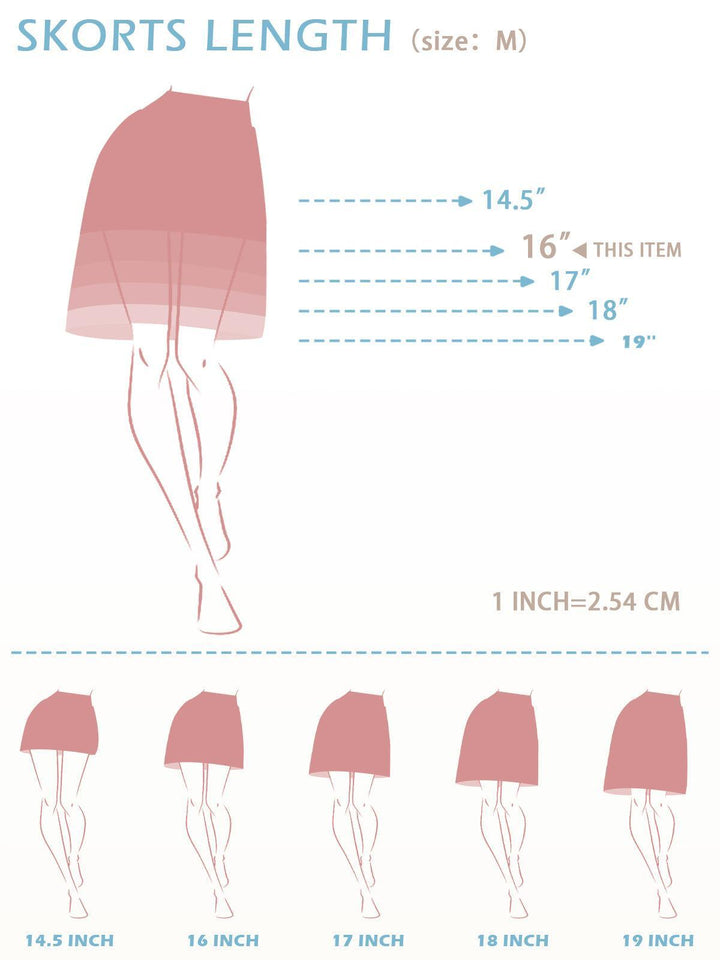 Basic 16 Inch High Taille Skirt UPF50+