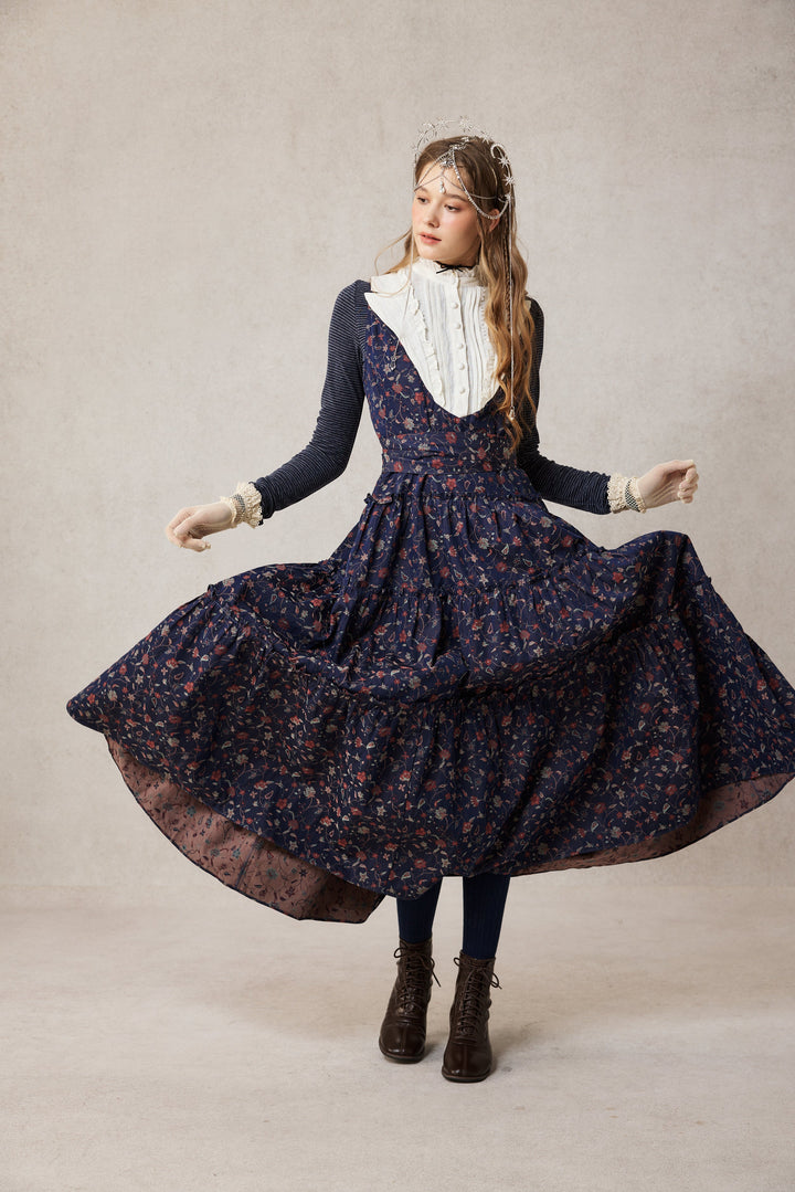 Úrsula 24 | Vintage linen Tiered Dress