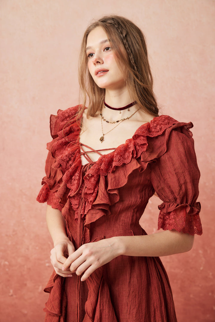 Dewdrops 16 | Maxi Linen Dress Gown
