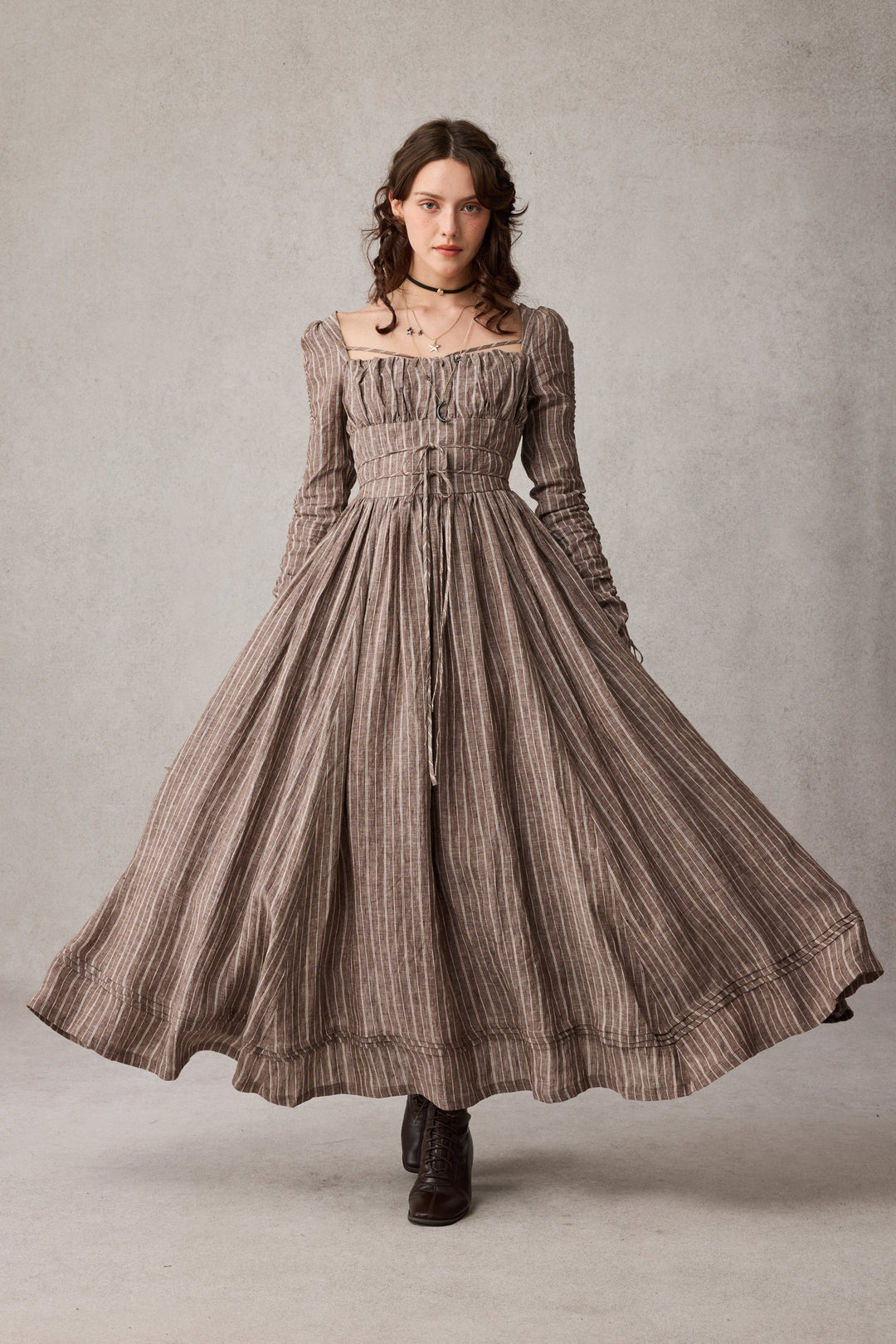 Monette 27 | Corset Linen Dress