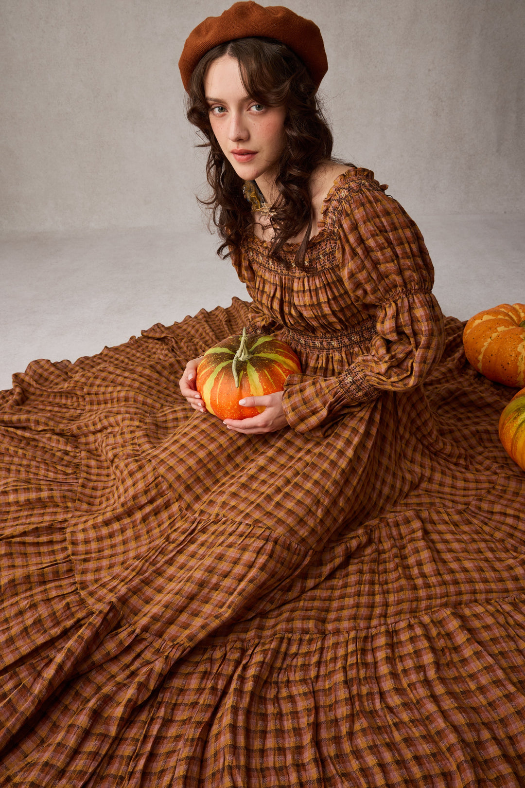 Cloud 21 | smocking embroidery linen dress