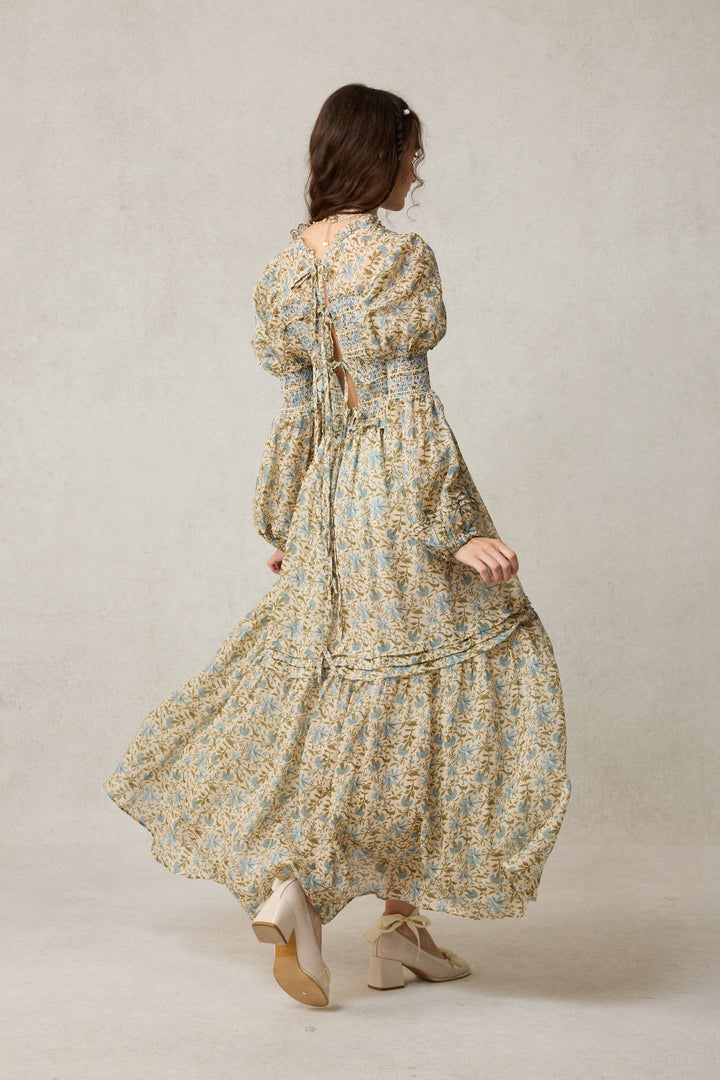 Jane 33 |Edward Smocking Linen Dress Chemise