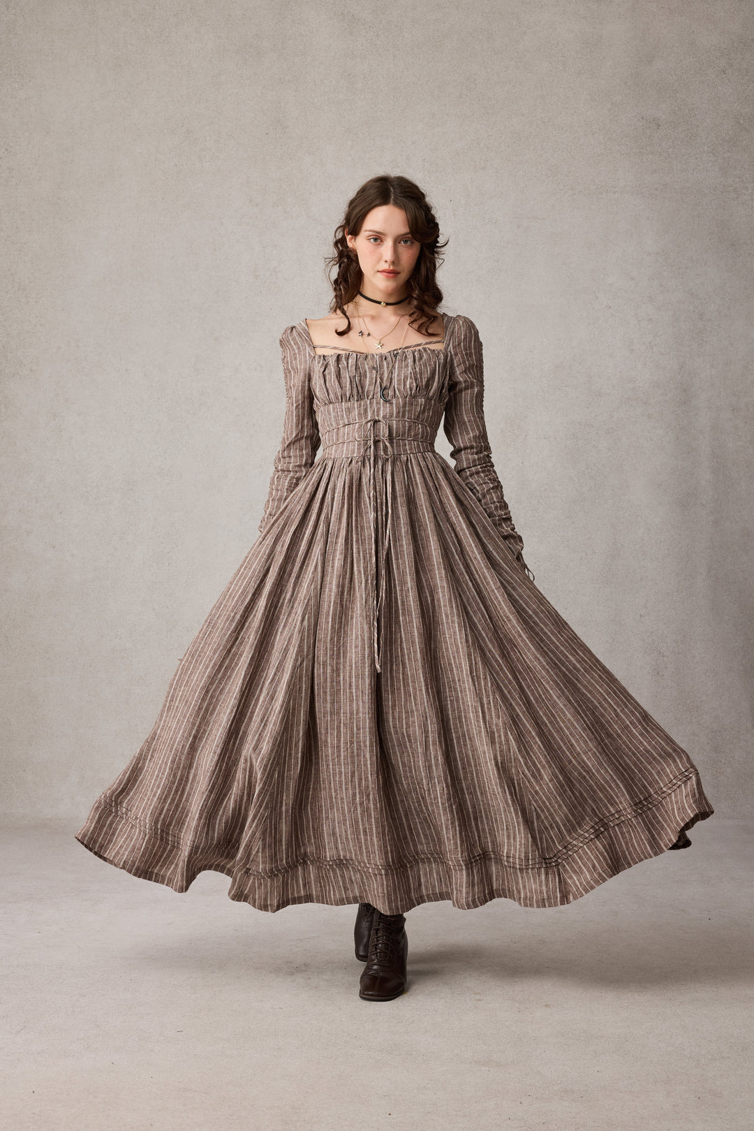 Monette 27 | Corset Linen Dress