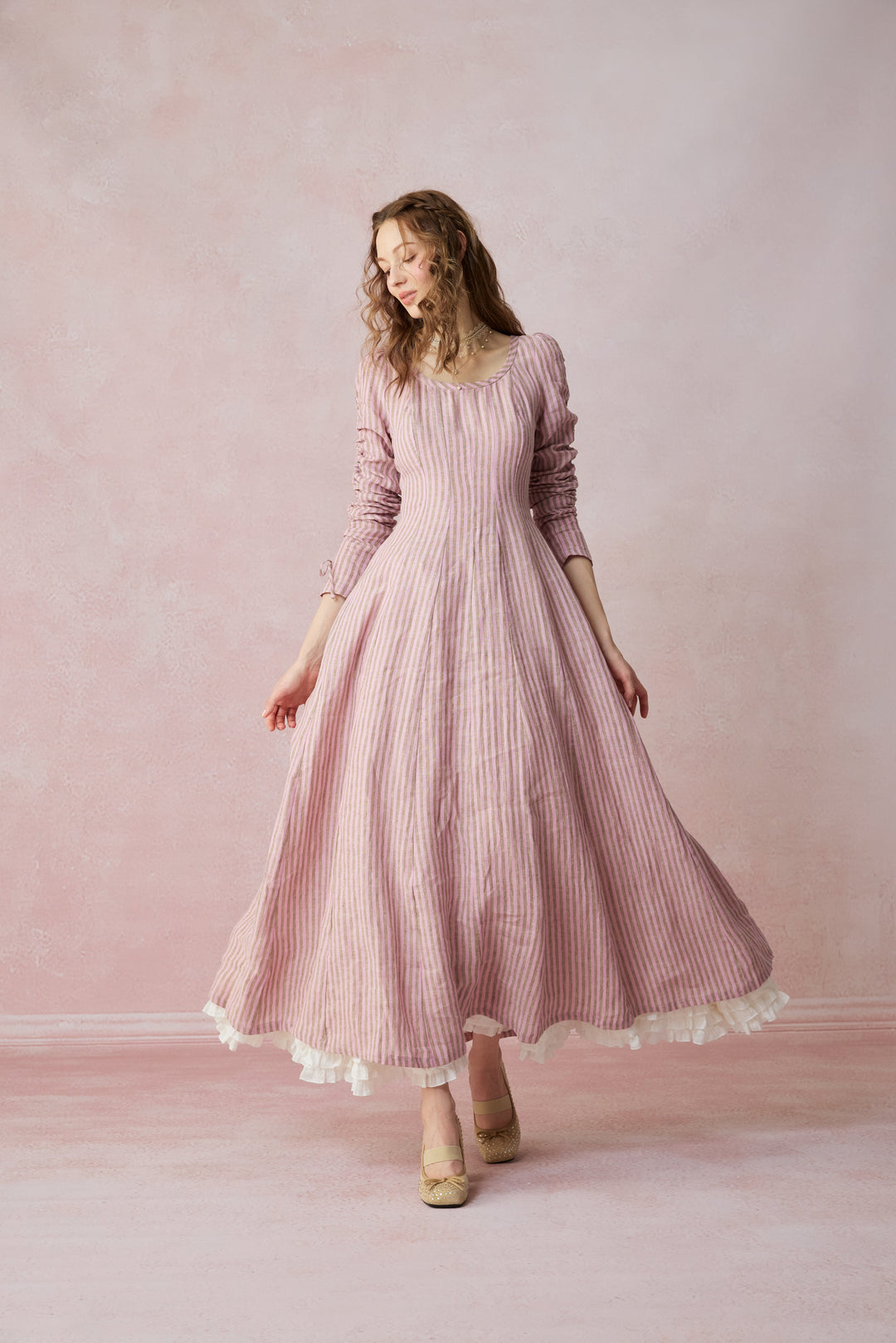 Crystal 17 | Victorian maxi linen dress