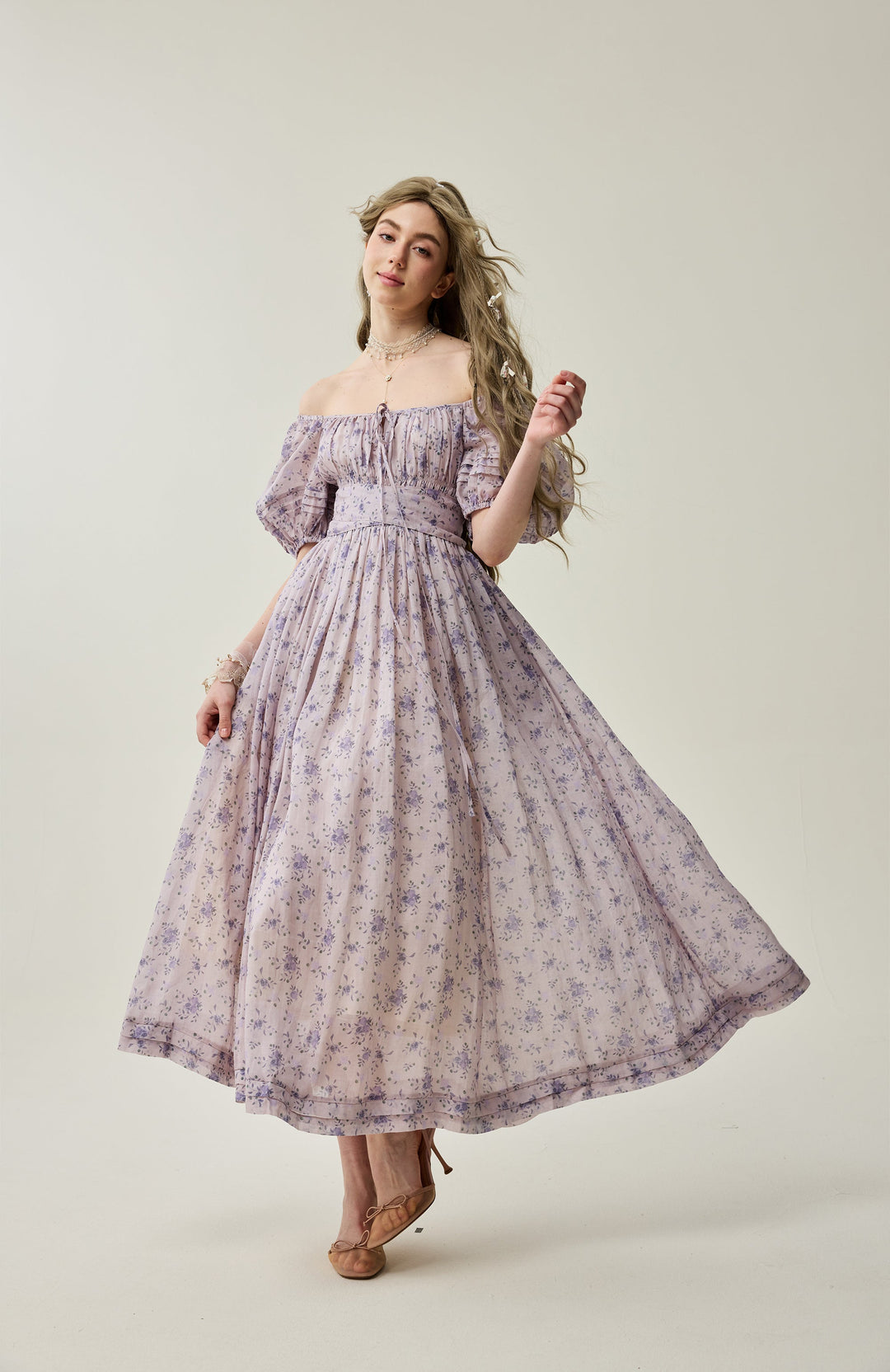 BERGAMOTE 20 |Floral Linen Dress