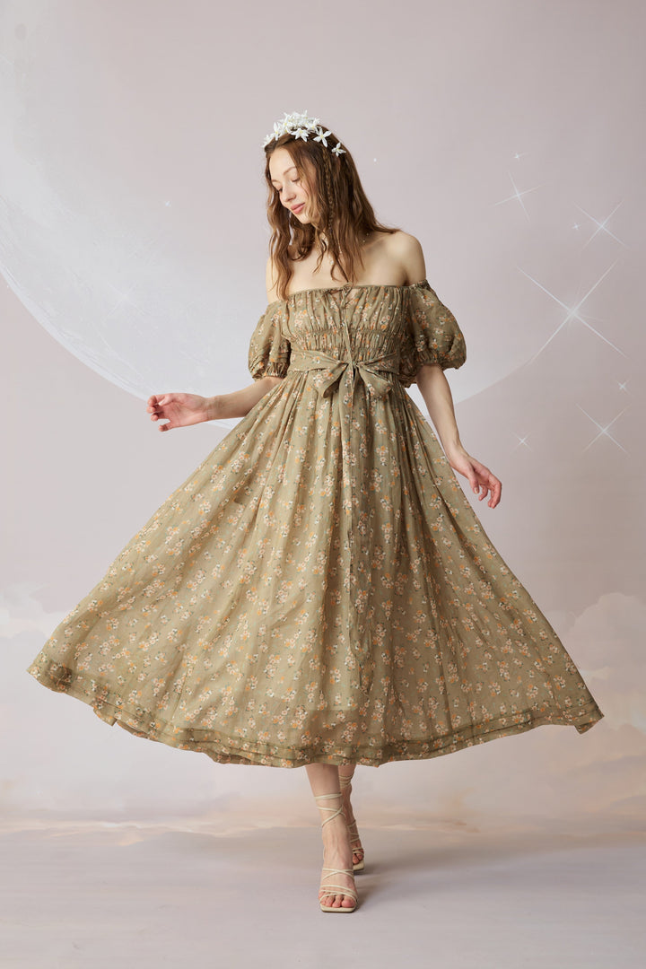 Alice 19 | Floral linen dress