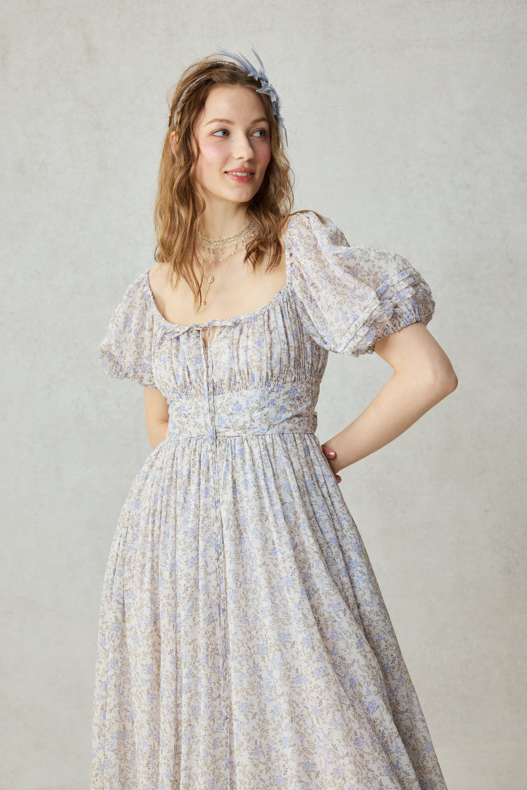BERGAMOTE 20 |Floral Linen Dress