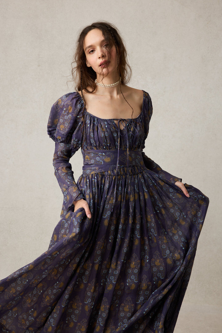 Paisley 11 | Elegant Floral Linen Dress