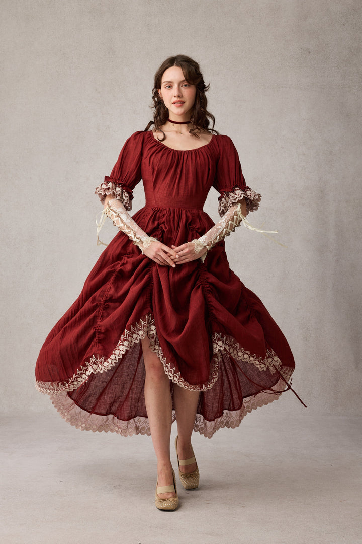Elowen 27 | Lace velvet dress gown ( 2 way to wear )