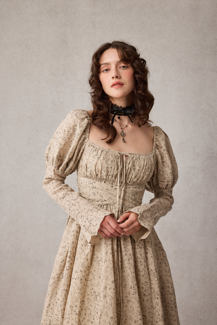 Paisley 11 | Elegant Floral Linen Dress