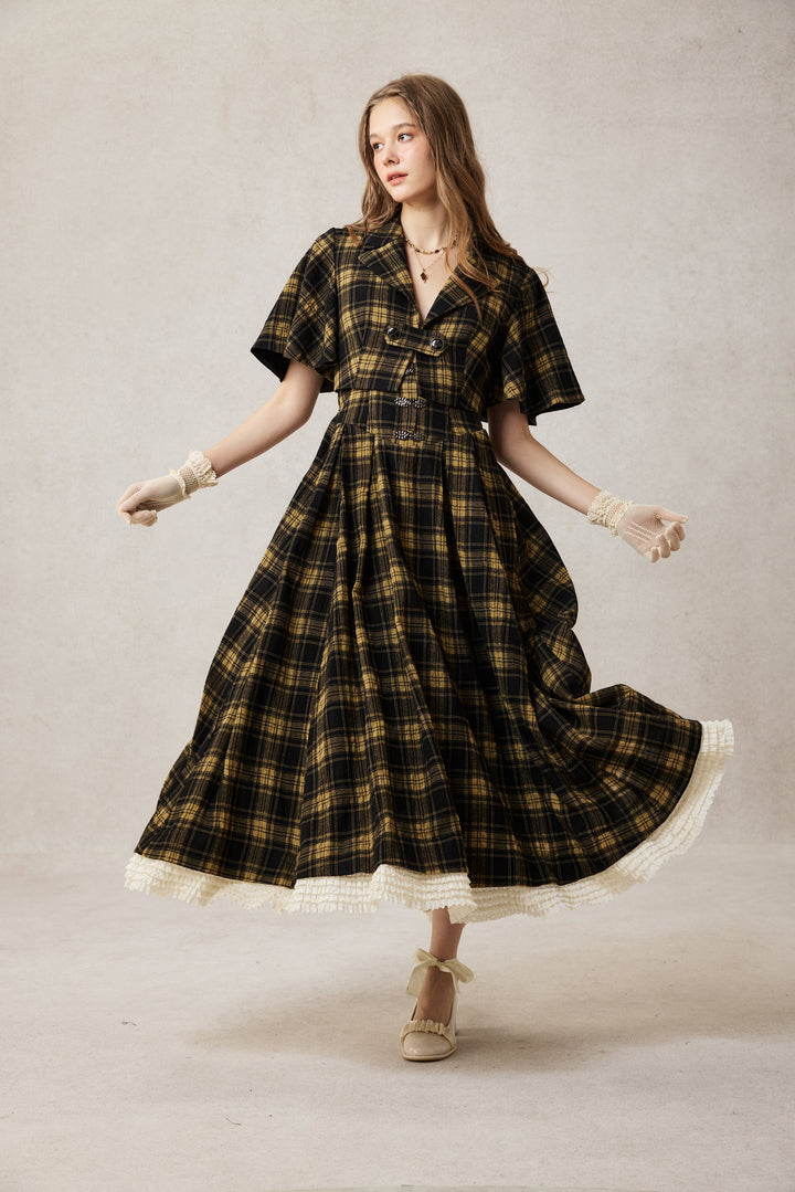 Clarise 22 |Retro Wool Skirt & Cape (2 pieces)
