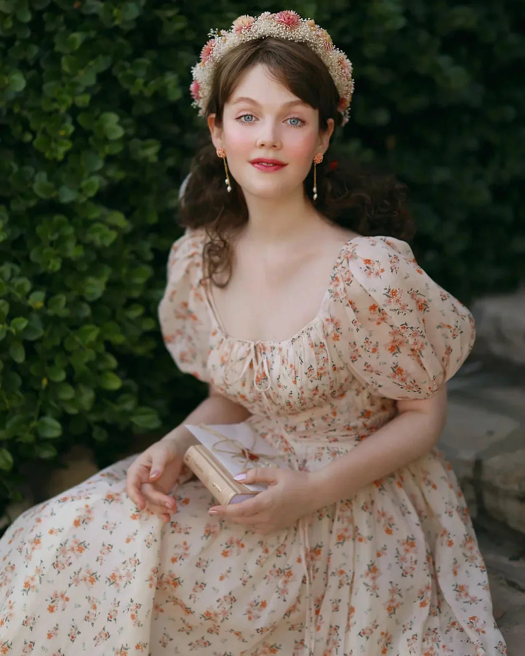 BERGAMOTE 20 |Floral Linen Dress