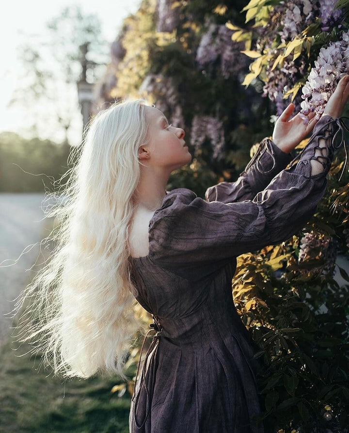 PHOENIX 24 | REGENCY LACE-UP LINEN DRESS