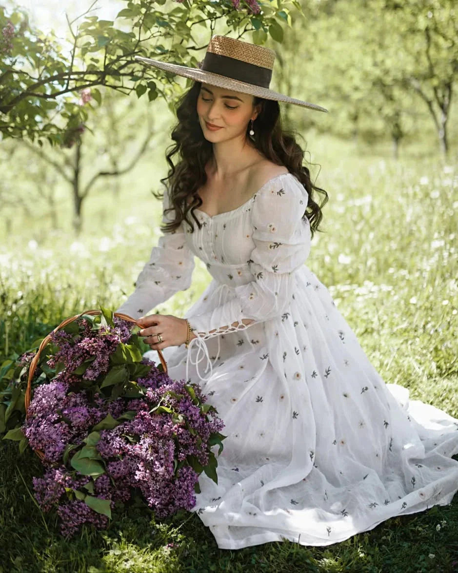 PHOENIX 24 | REGENCY LACE-UP LINEN DRESS