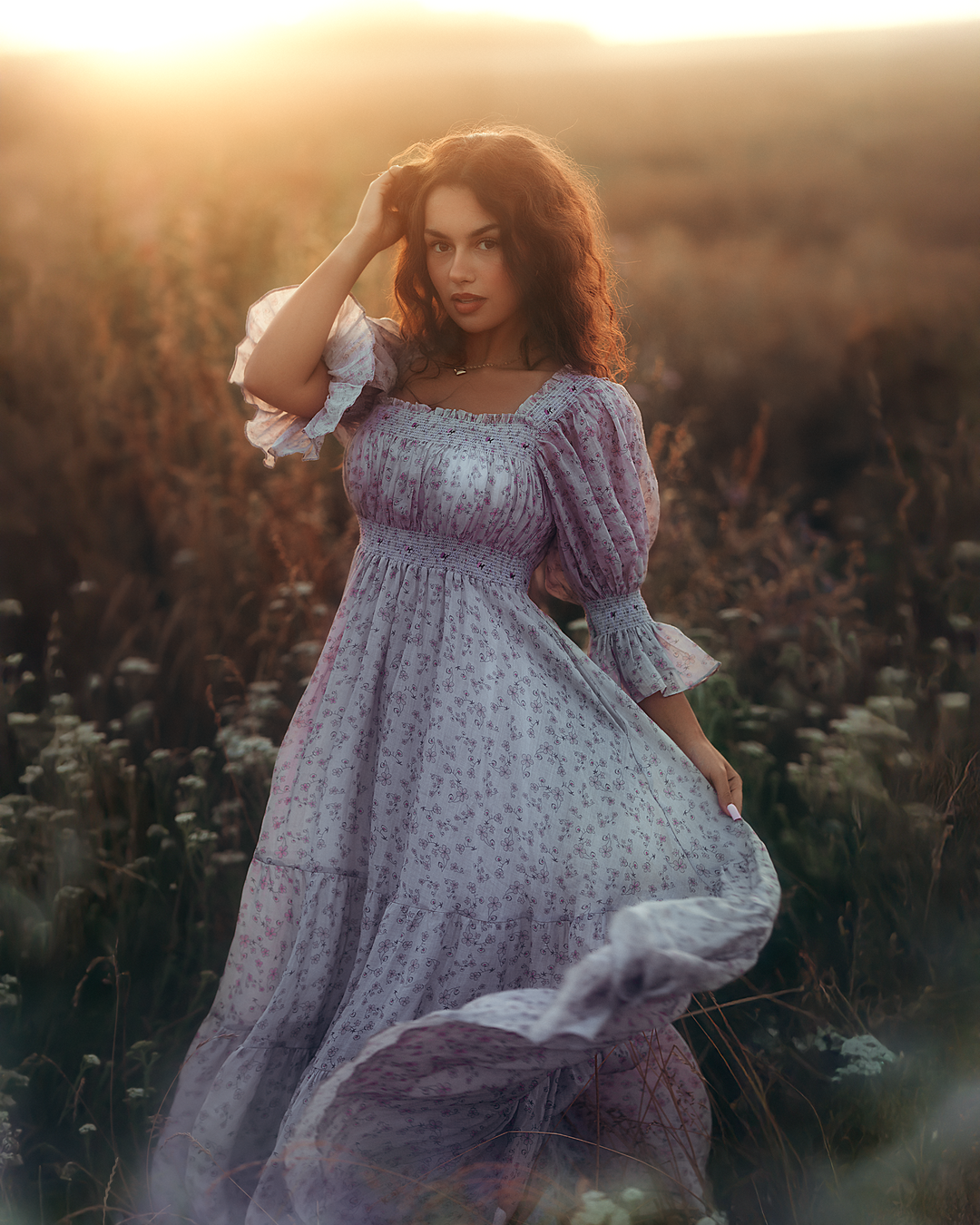 Cloud 21 | smocking embroidery linen dress