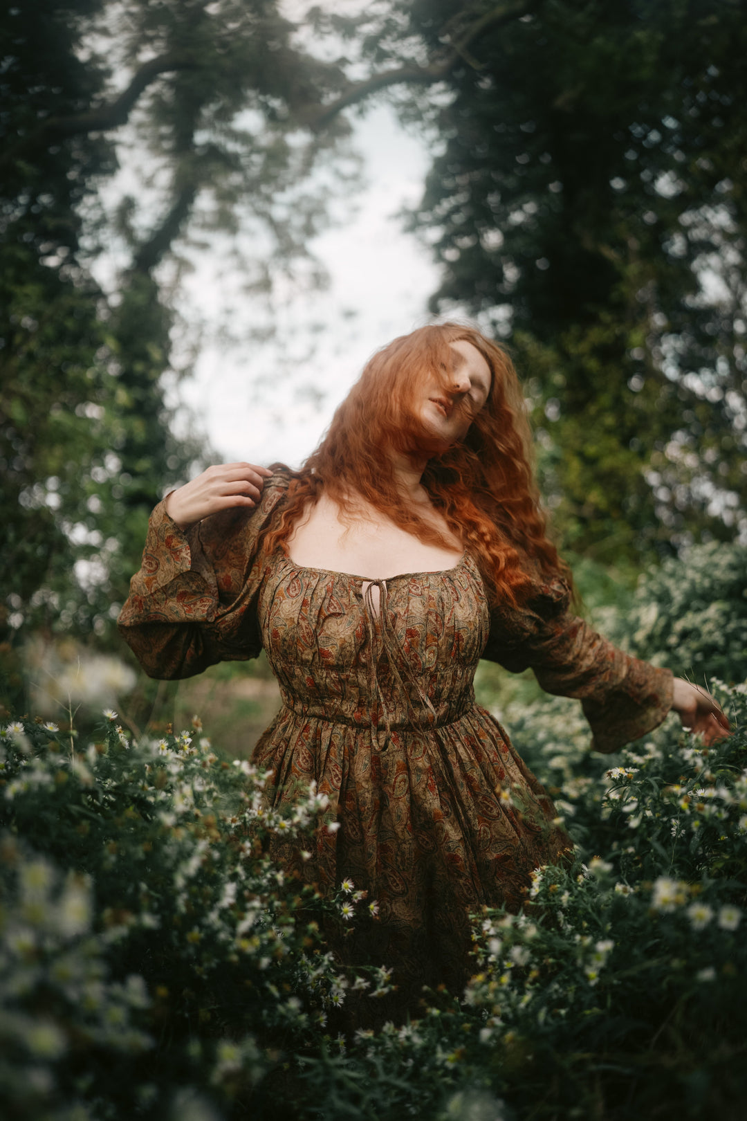 Paisley 11 | Elegant Floral Linen Dress