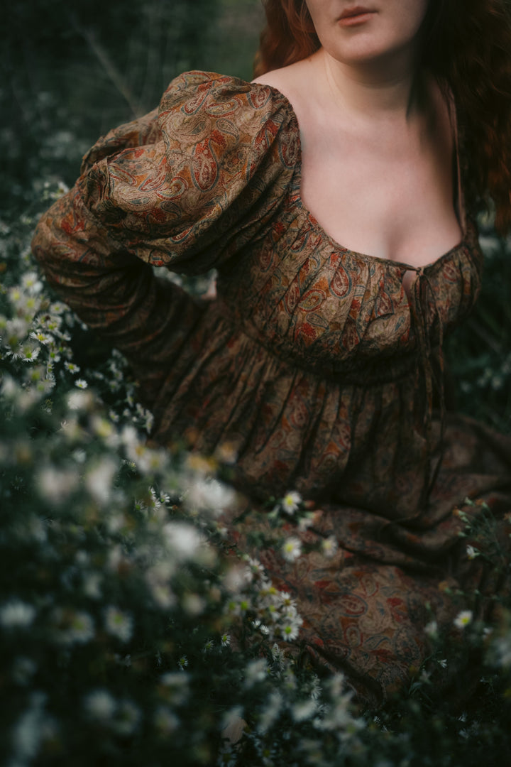 Paisley 11 | Elegant Floral Linen Dress
