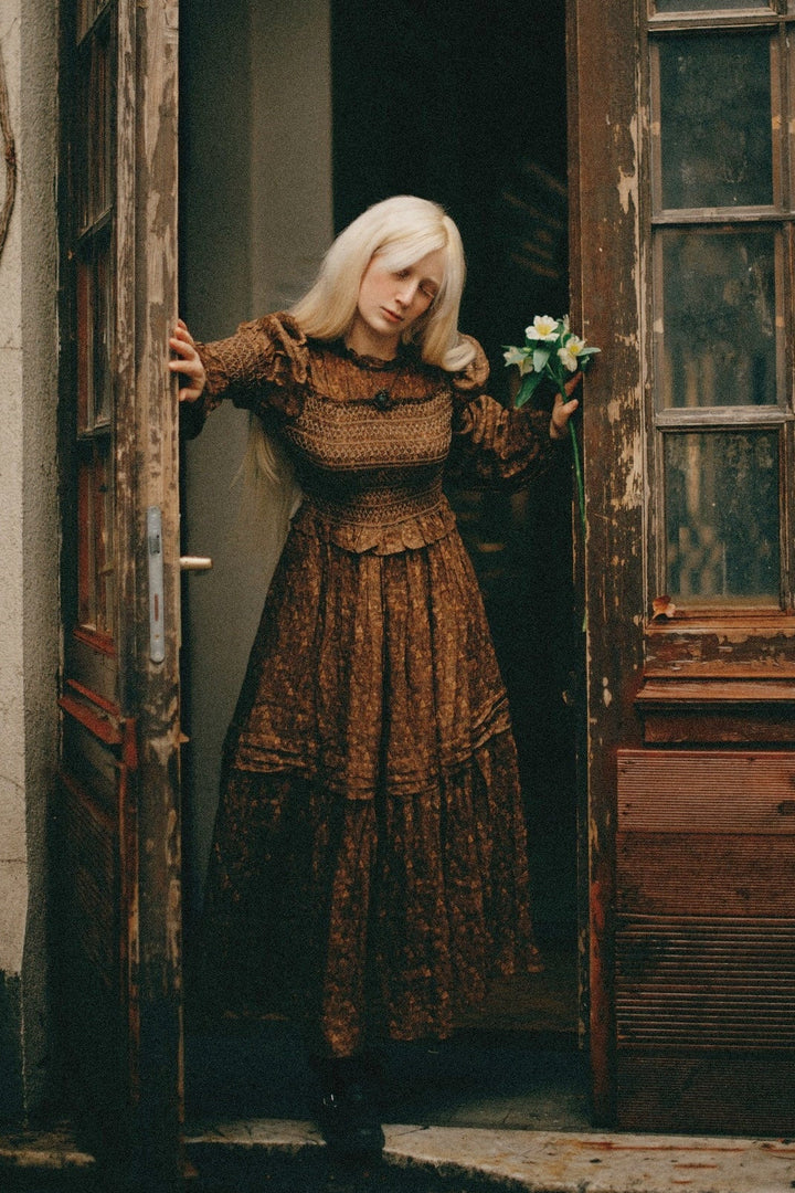 Jane 33 |Edward Smocking Linen Dress Chemise