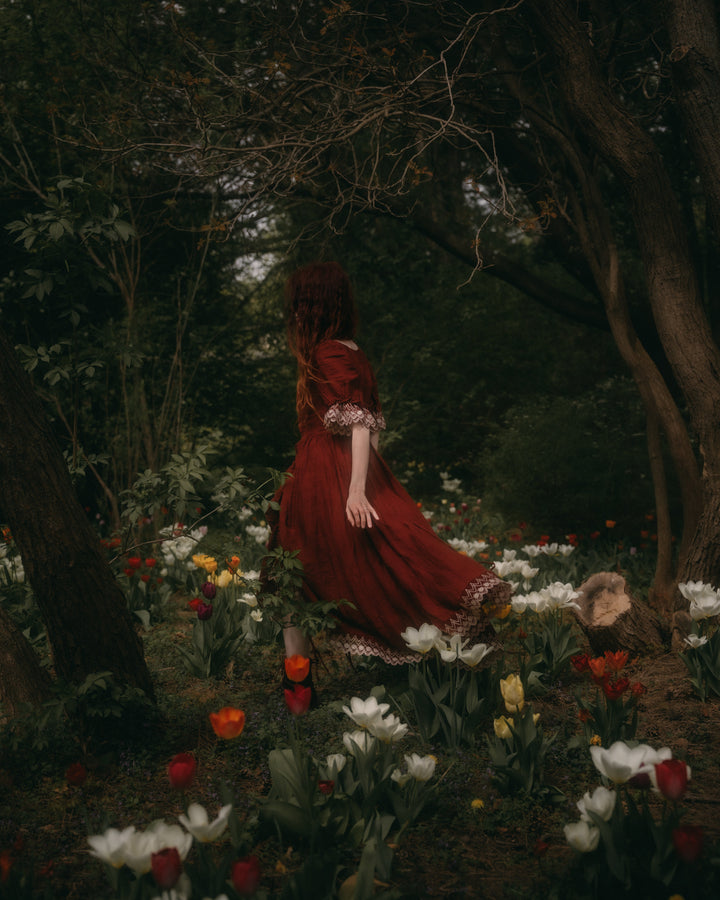 Elowen 27 | Lace Linen dress gown ( 2 way to wear )