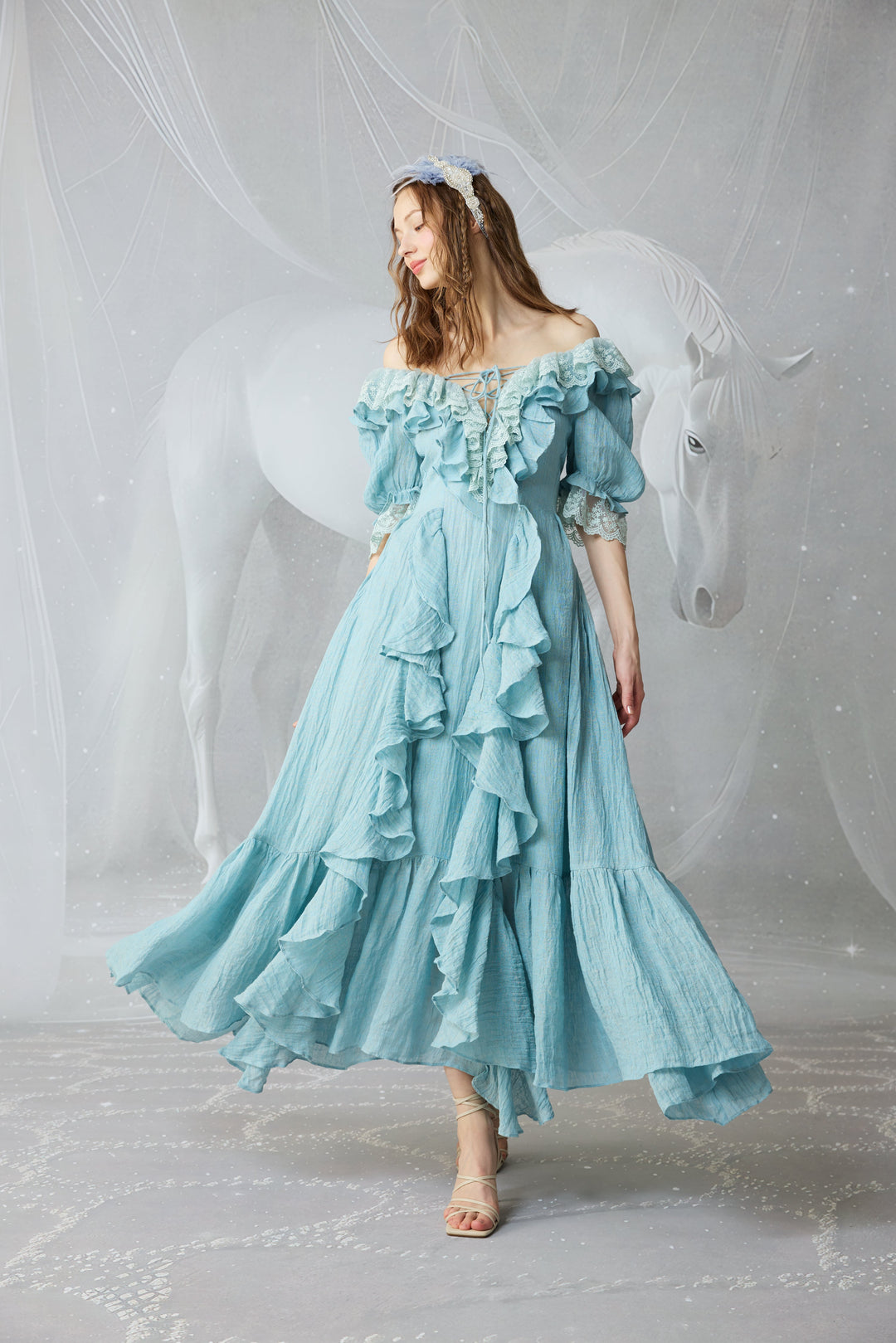 Dewdrops 16 | Maxi Linen Dress Gown