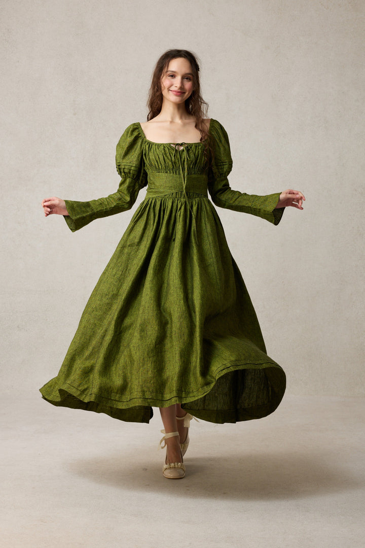 Paisley 11 | Elegant Floral Linen Dress