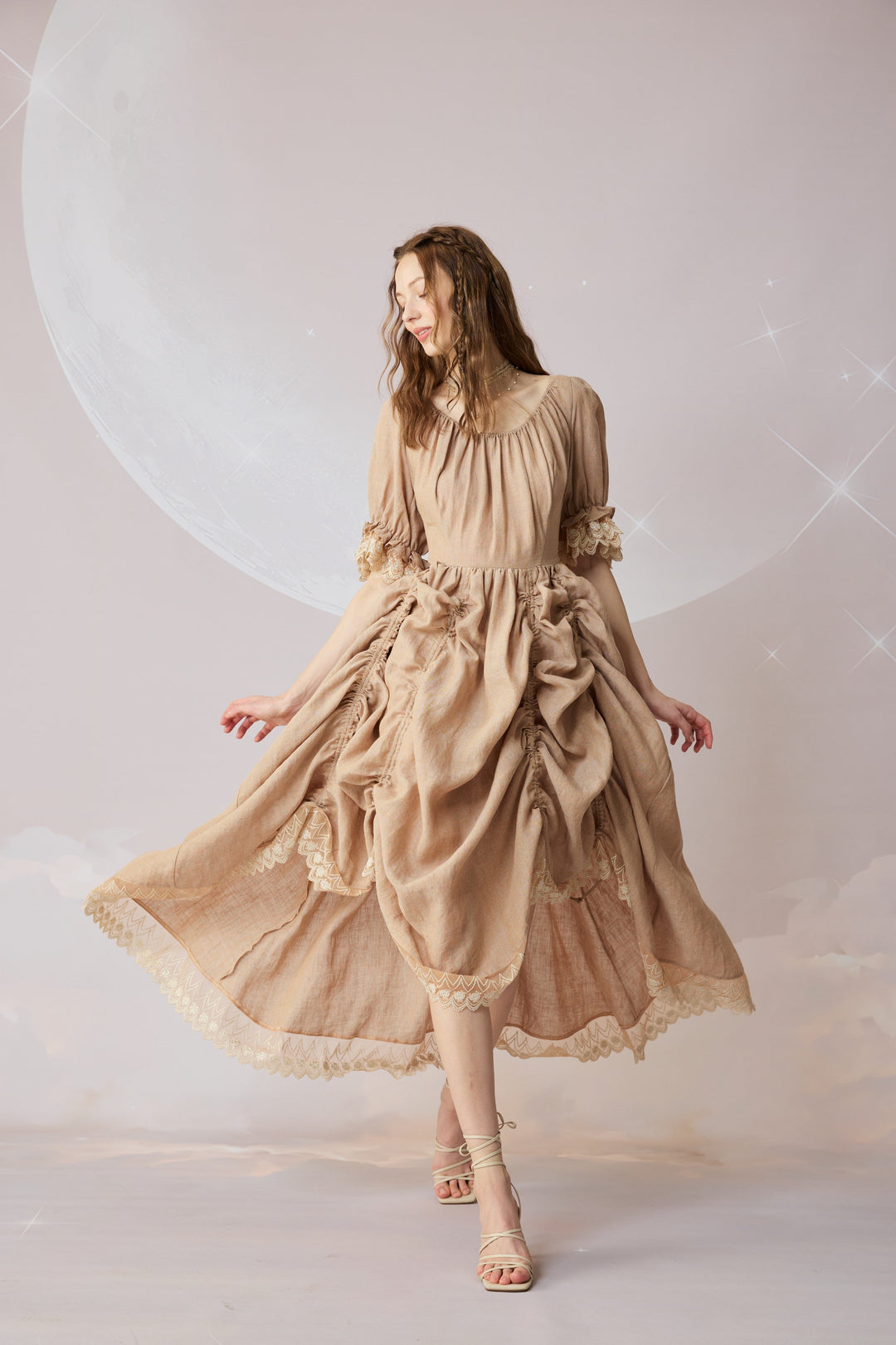 Elowen 27 | Lace velvet dress gown ( 2 way to wear )