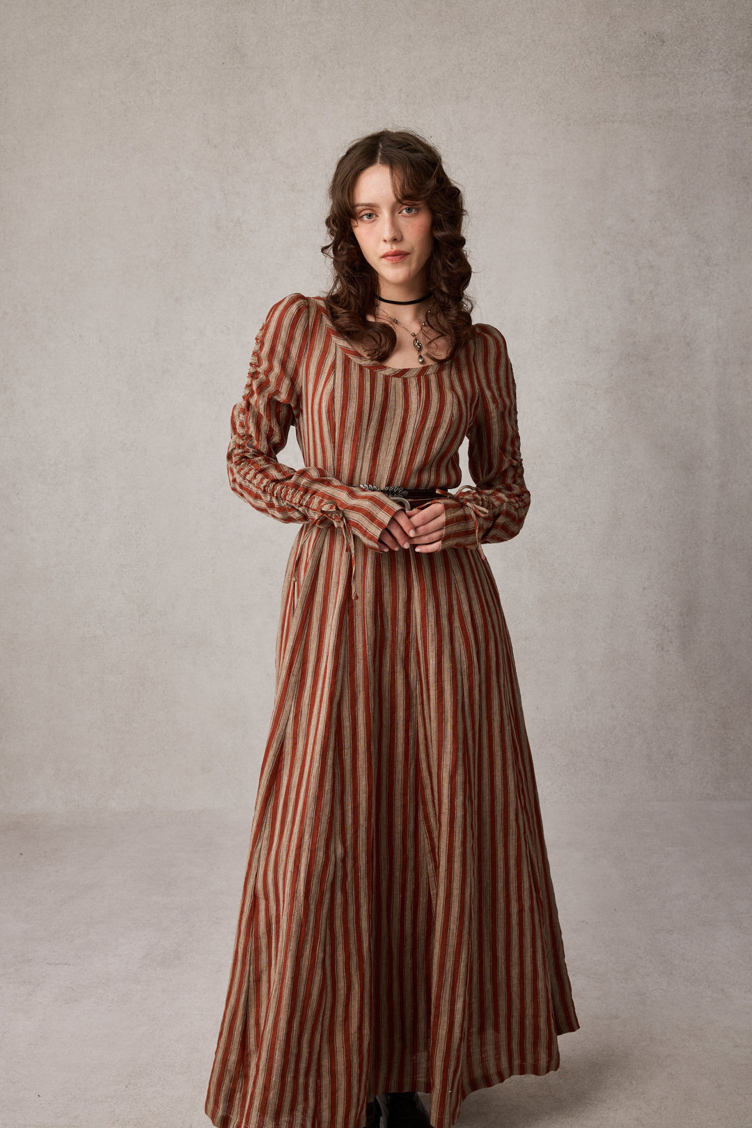 Crystal 17 | Victorian maxi linen dress