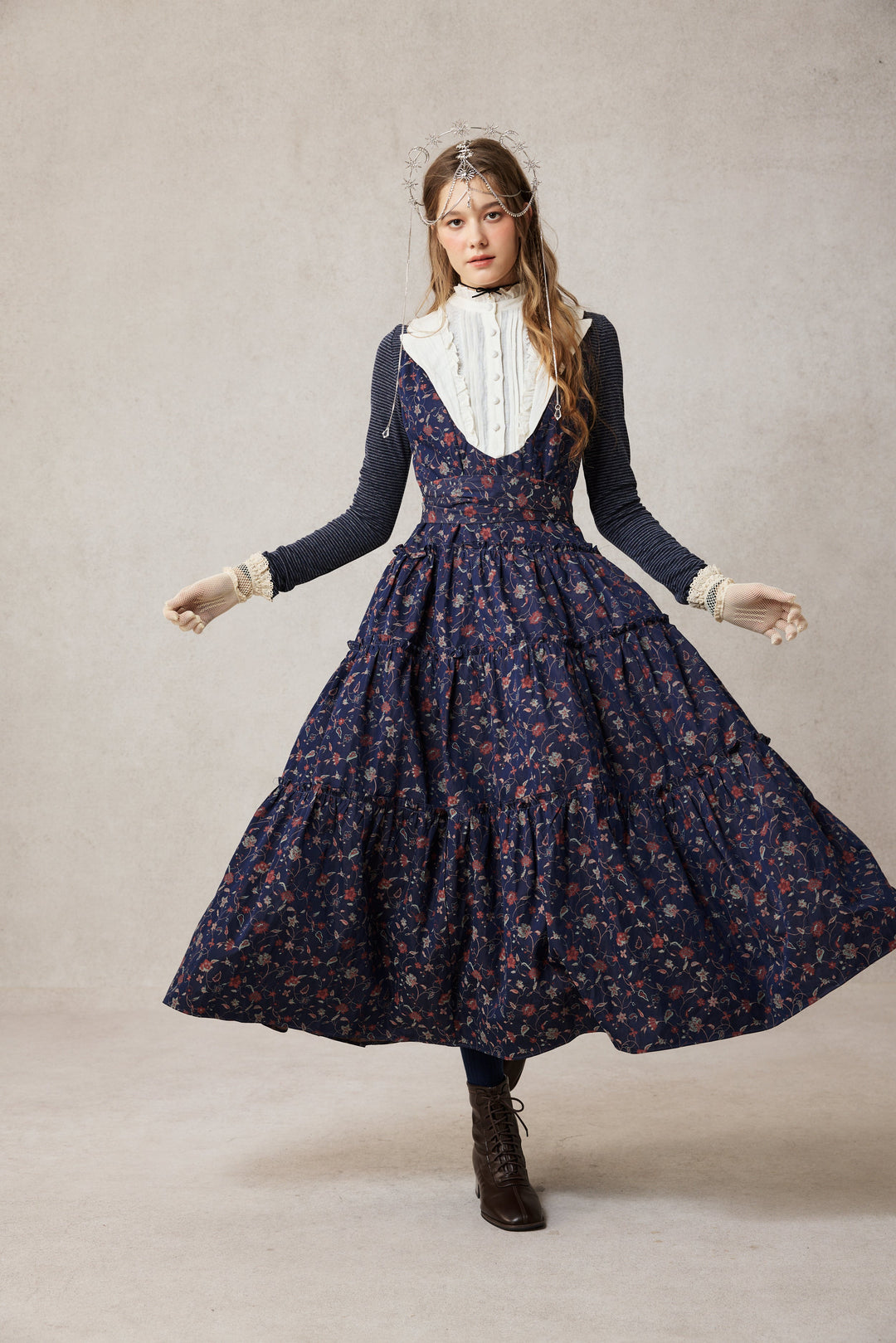 Úrsula 24 | Vintage linen Tiered Dress