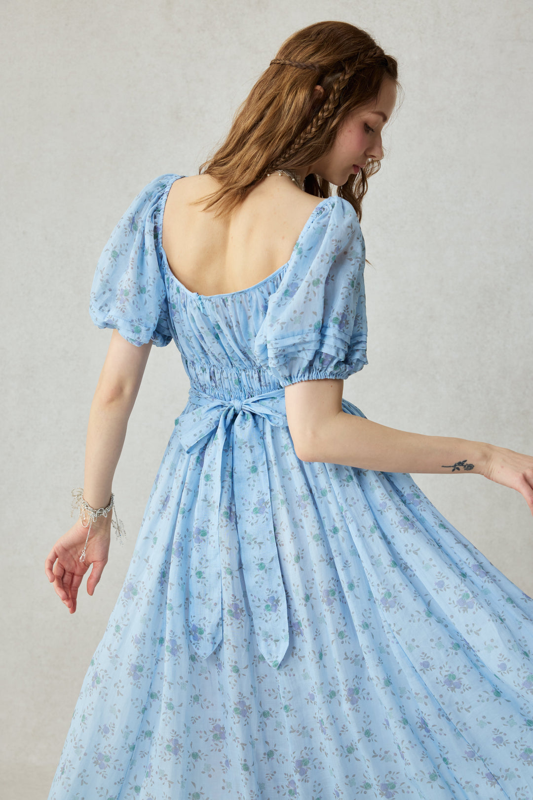 BERGAMOTE 20 |Floral Linen Dress