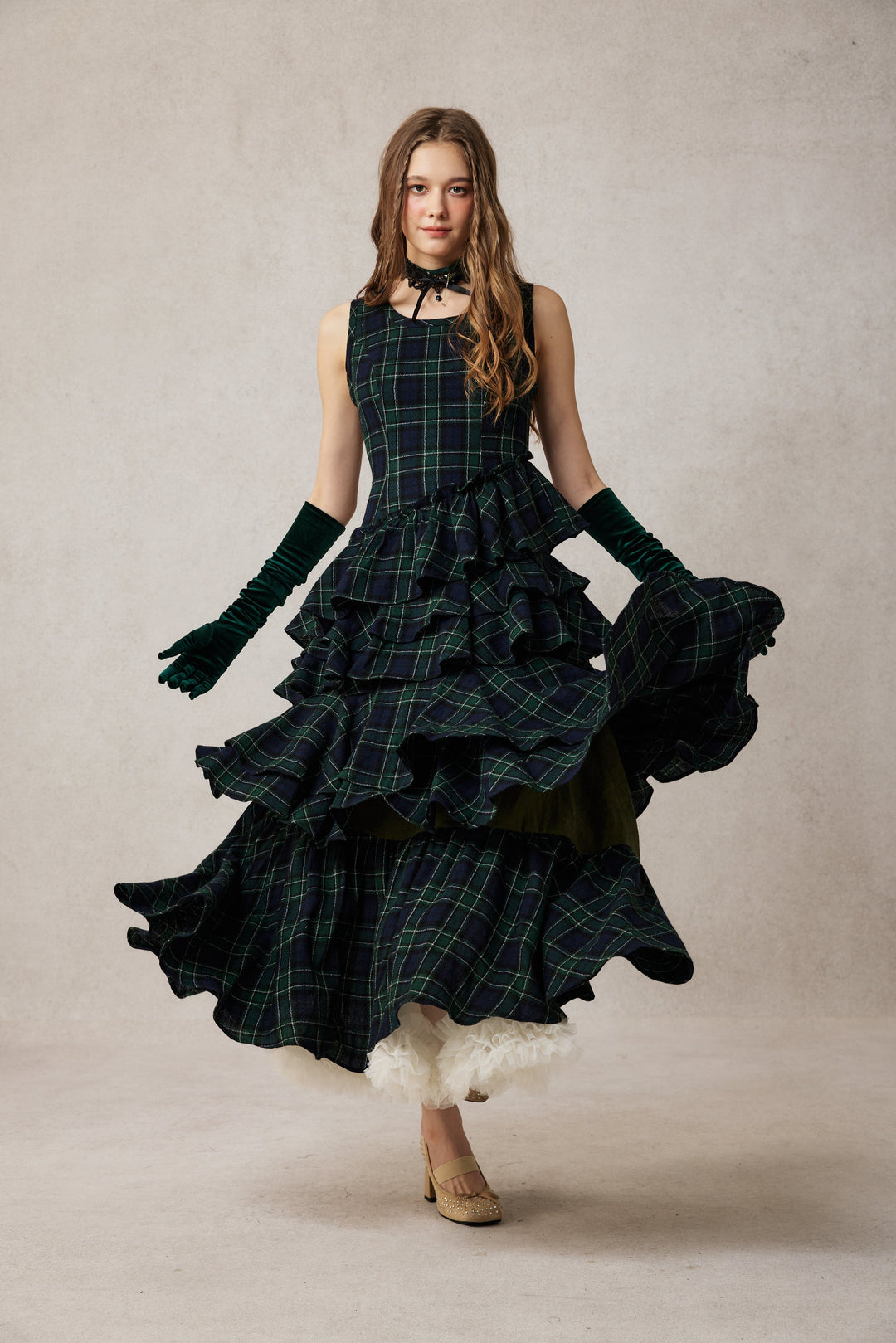 Offred 17 | 100% wool layered dress gown