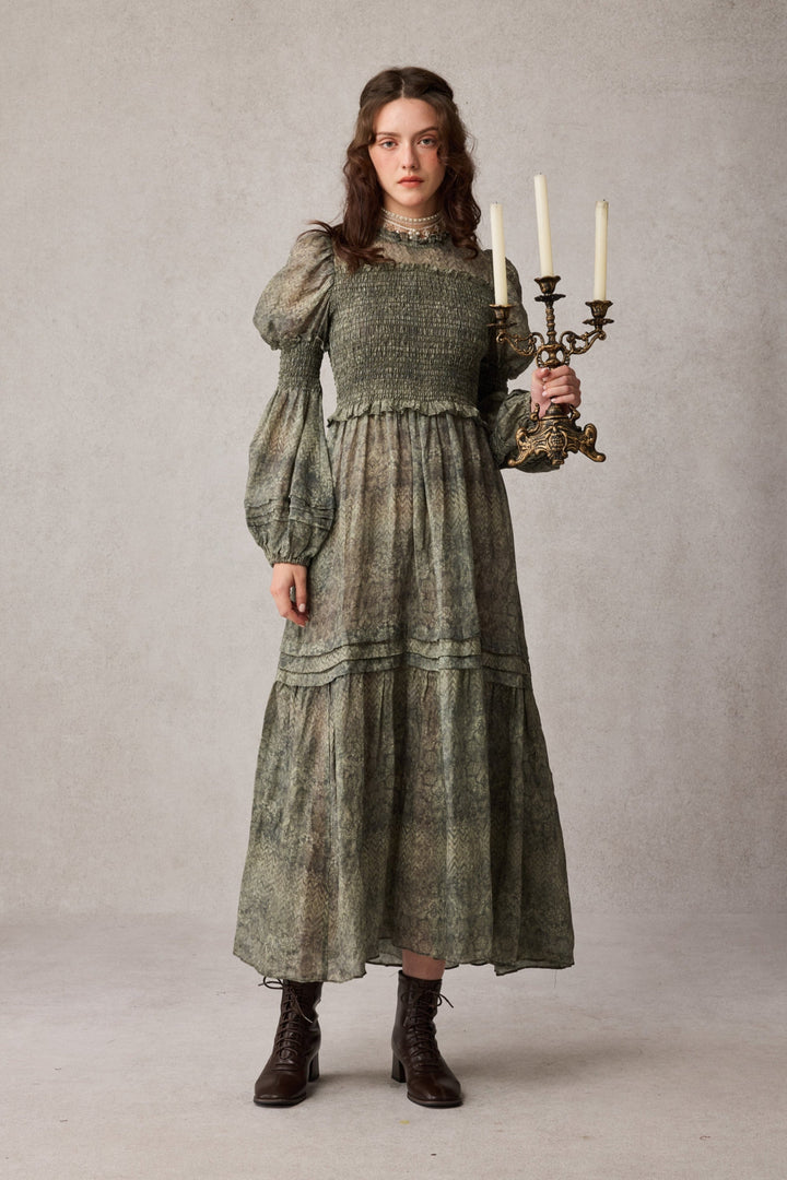Jane 33 |Edward Smocking Linen Dress Chemise