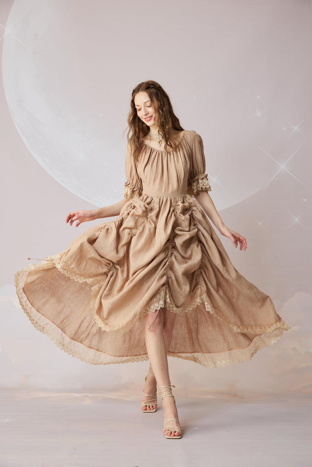 Elowen 27 | Lace velvet dress gown ( 2 way to wear )