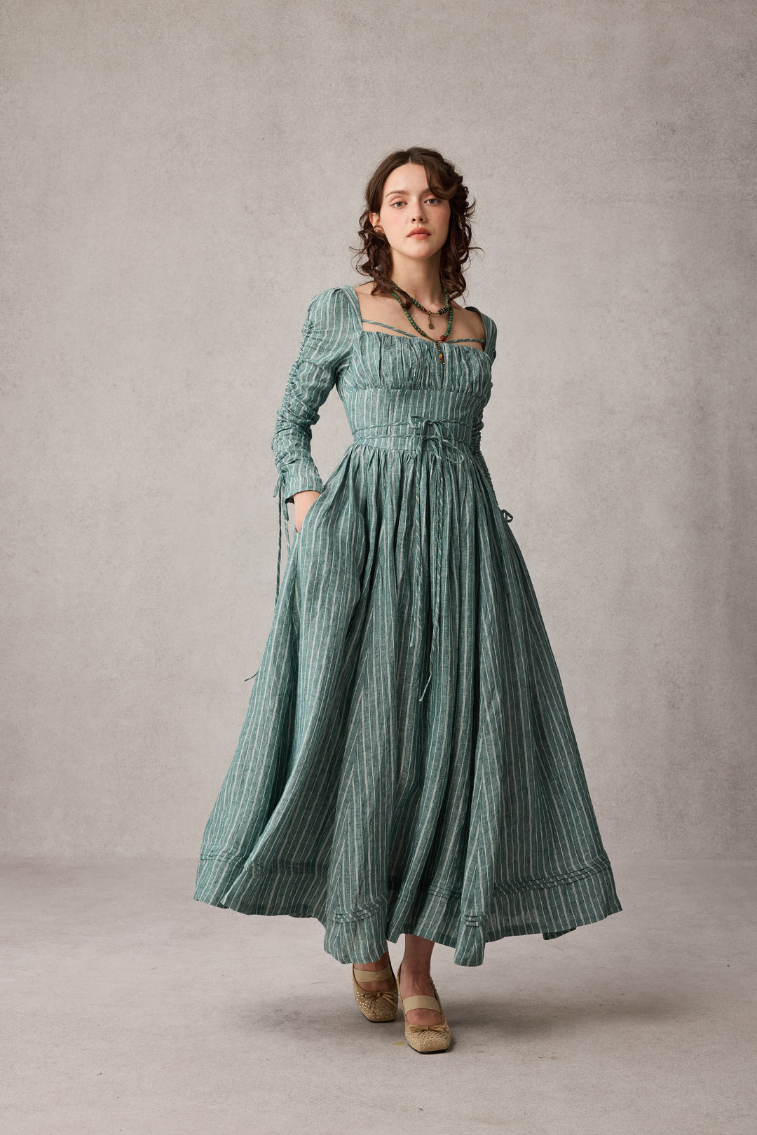 Monette 27 | Corset Linen Dress