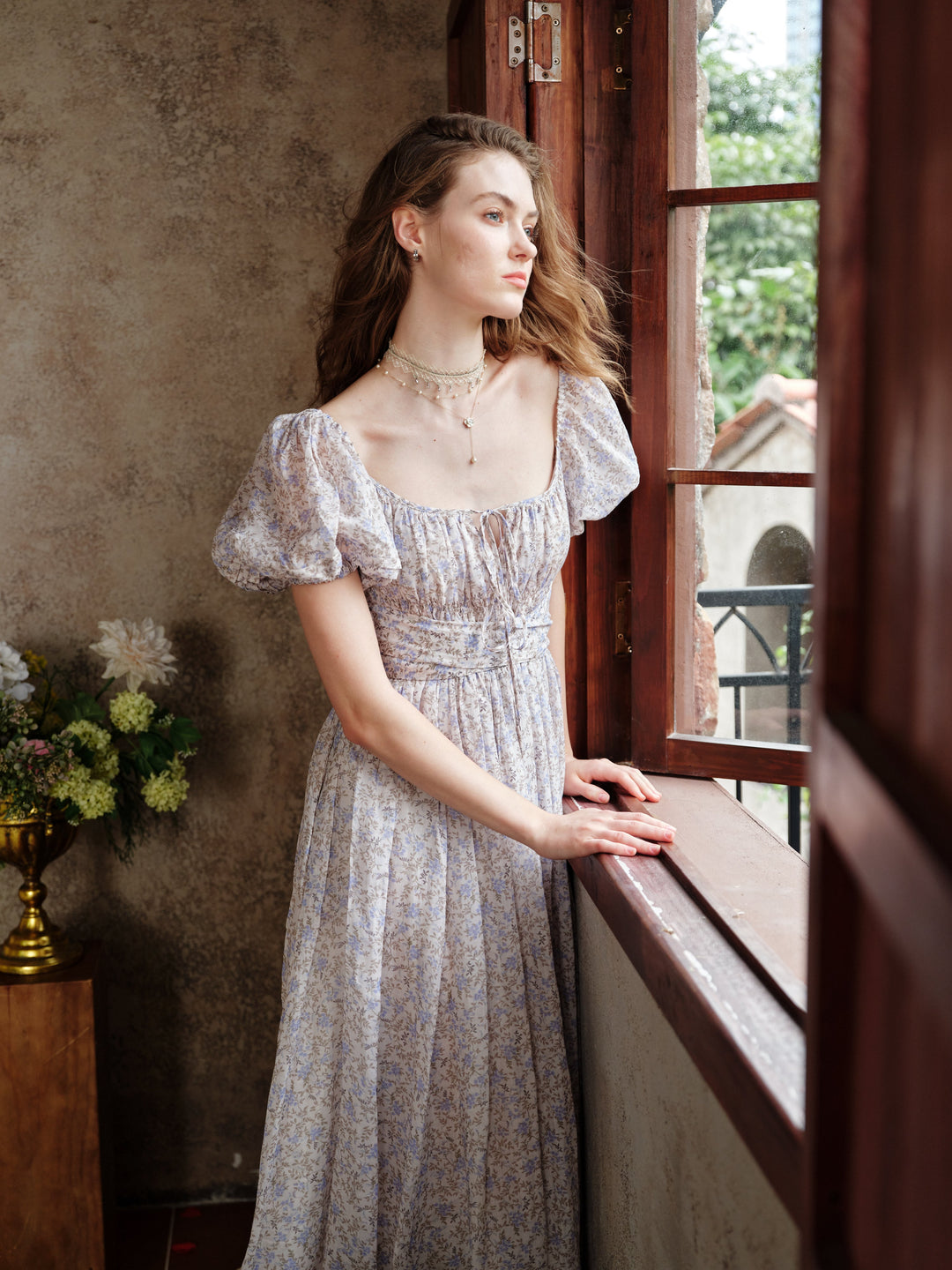 BERGAMOTE 20 |Floral Linen Dress
