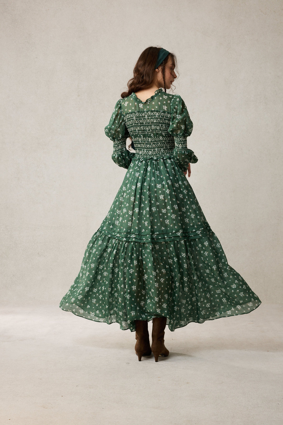 Jane 33 |Edward Smocking Linen Dress Chemise