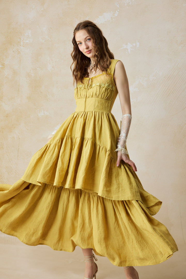 Amélia 29 |Victorian linen dress & skirt （2 pieces)